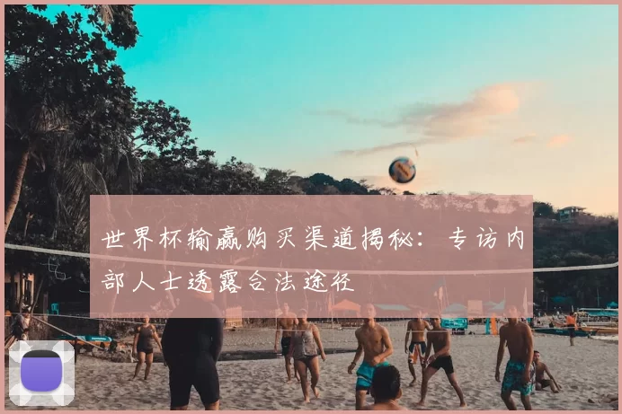 世界杯输赢购买渠道揭秘:专访内部人士透露合法途径